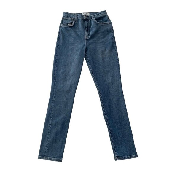 Reformation Women's Sz 28 High & Skinny Havana Wash Cropped High Waist Jeans - Picture 2 of 10